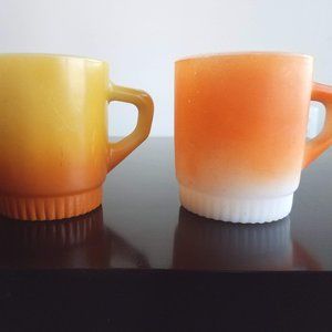 Vintage Anchor Hocking FireKing D Handle Mugs